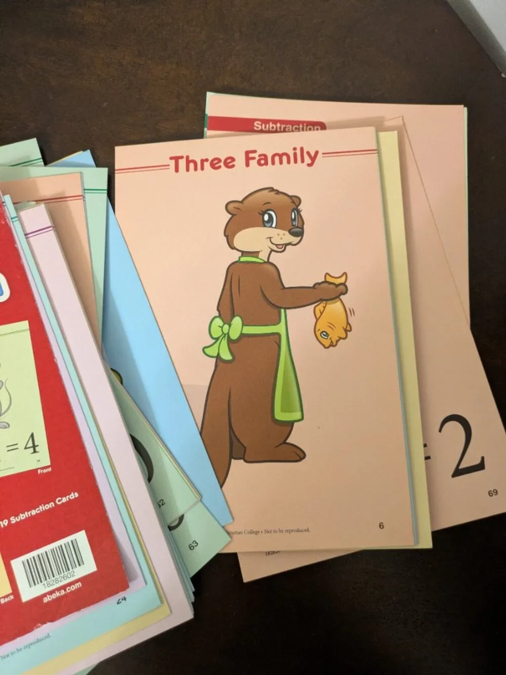 Abeka Addition and Subtraction Animal Flashcards